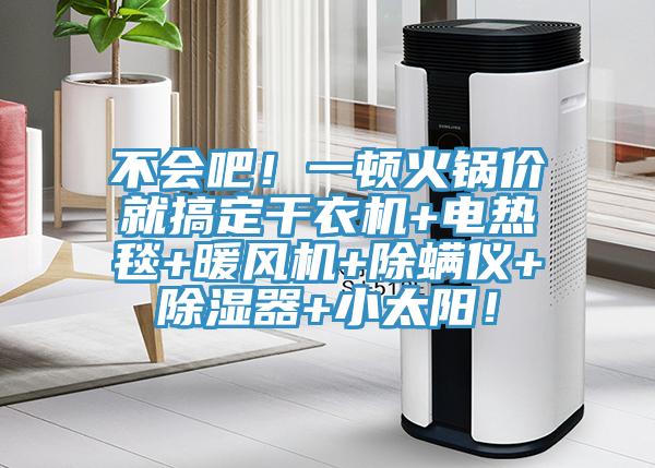 不會吧！一頓火鍋價就搞定干衣機+電熱毯+暖風機+除螨儀+除濕器+小太陽！