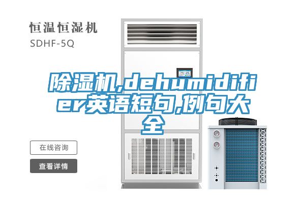 除濕機(jī),dehumidifier英語短句,例句大全