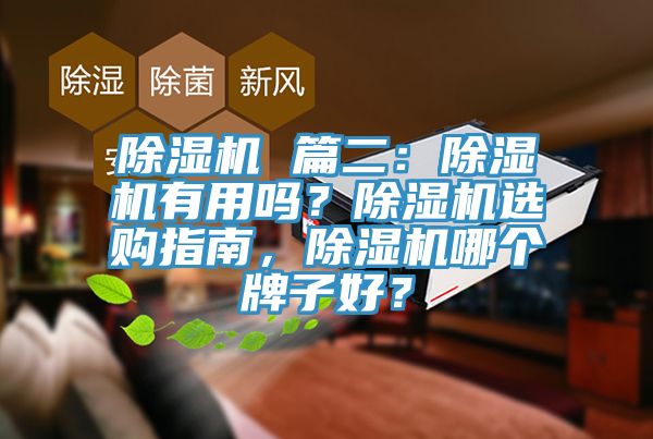 除濕機 篇二：除濕機有用嗎？除濕機選購指南，除濕機哪個牌子好？