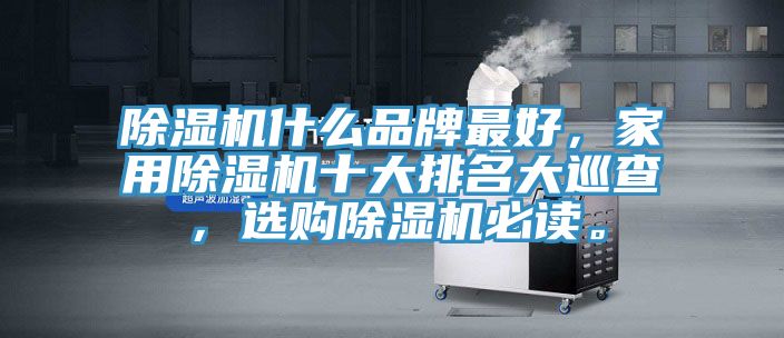 除濕機什么品牌最好，家用除濕機十大排名大巡查，選購除濕機必讀。